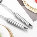 304 Stainless Steel Cooking Utensil,Kitchen Kitchen Utensil with Spatula, Solid Spoon, Ladle, Skimmer, Spaghetti Spoon, 6 Piece Set, Dishwasher Safe
