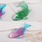 2 Pack Fish Resin Mold - Animal Resin Casting Silicone Molds for Home Decor & Candle Making Wave Spiral Mold