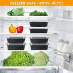 38oz Meal Prep Containers, Extra Large &Thick Food Storage Containers with Lids, Reusable Plastic,Disposable Bento Box,Stackable,Microwave/Freezer/Dishwasher Safe, BPA Free (30Pack)