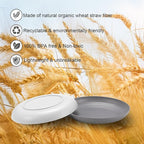 12 Pcs Unbreakable Deep Dinner Plates Set, 10 inch Reusable Plastic Wheat Straw Plates, Microwave and Dishwasher Safe Plate for Kitchen, Lightweight Plate for Dessert, BPA Free, Black