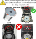 Noalto Reusable K Cups and Coffee Pods,Universal stainless steel k Cups for Keurig 2.0 and 1.0 Coffee Makers machine(2pack)