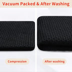 Homaxy 100% Cotton Waffle Weave Kitchen Dish Towels, Ultra Soft Absorbent Quick Drying Cleaning Towel, 13 x 28 Inches, 4-Pack, Black