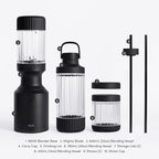 Beast Mighty 850 Plus | Premium Compact Personal Blender | Smoothies, Shakes, Dressings, Sauces | Blends Ice and Frozen Fruit | New XL Vessel | Extra Vessels, Lids and Straws | 850W (Carbon Black)