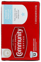 Community Coffee French Vanilla Flavored 12 Count Keurig K-Cup Coffee Pods, Medium Roast, 12 Count (Pack of 1)