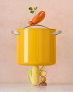 Caraway Stock Pot - 12 Qt Ceramic Coated With Lid - Free From Forever Chemicals - Large for Bigger Batches - Perracotta