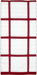 All-Clad Checked Kitchen Towel: Highly Absorbent, Super Soft Long Lasting - 100% Cotton, 17"x30" Tea Towel for Cleaning & Drying Dishes, Pans, Glassware, or Countertops, (1-Pack), Chili