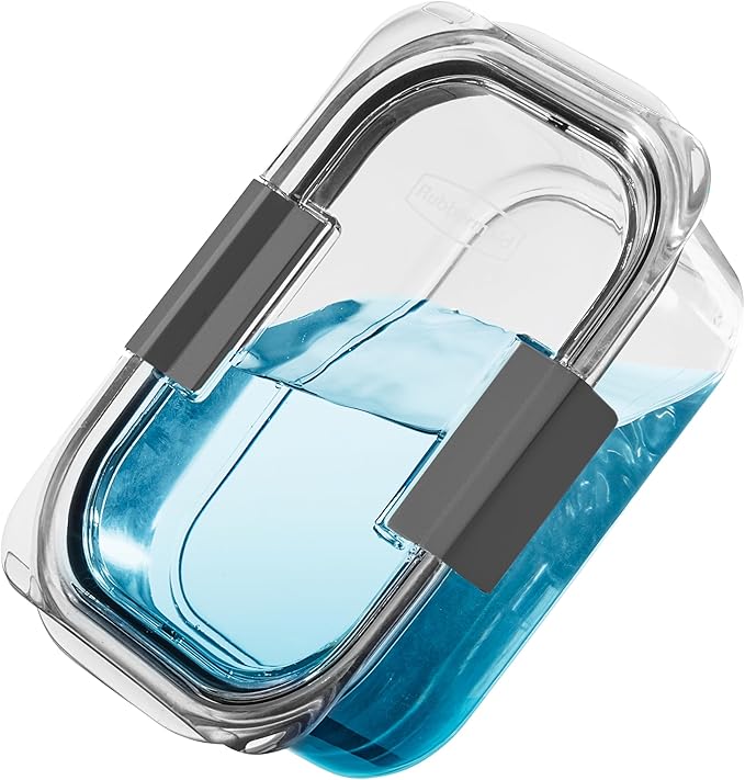Rubbermaid Brilliance Food Storage Containers BPA Free Airtight Lids Ideal for Lunch Meal Prep & Leftovers Set of 5 (3.2 Cup)