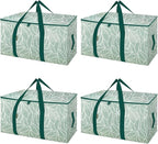 BALEINE 4-Pack Oversized Moving Bags with Reinforced Handles, Heavy-Duty Storage Tote for Clothes, Moving Supplies (Antique Folidage, 4-Pack)