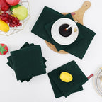 Homaxy 100% Cotton Waffle Weave Kitchen Dish Towels, Ultra Soft Absorbent Quick Drying Cleaning Towel, 13 x 28 Inches, 12-Pack, Blackish Green