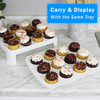 EXTRA TALL Cupcake Carrier 24 Count, 24 Cupcake Holder with Lid -Spacious 3.5” Tall Tiers Accommodate 24 Tall Frosted Cupcakes, Won't Smush! Cupcakes Containers Muffin Storage Container/ Muffin Holder