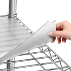 Shelf Liners for Wire Shelf System: Set of 5 in Clear: 18 x 60 inch: Plastic Wire Shelving Shelf Mats