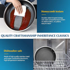Non Stick Frying Pans, 10 inch Stainless Steel Nonstick Fring Pan with Honeycomb for Kitchen Cooking - Skillet for Cookware - Works with Induction Cooktop Ceramic and Gas.
