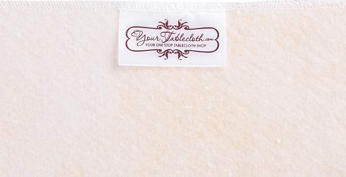 Yourtablecloth Heavy Duty Vinyl Round Fitted Tablecloth (Table Cover) with Flannel Backing Vibrant Colors Elasticized Tablecloth Great for Indoor and Outdoor Dining and Playing Cards 48” Sand