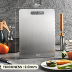 2 Pack Titanium Cutting Board - 100% Pure Titanium Cutting Boards For Kitchen,Easy to clean, Double-sided food-grade Cutting Board For Cutting Meats, Fruits And Vegetables(13 * 9)
