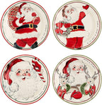 Mud Pie Santa Salad Christmas Plate, Gift, 8" dia