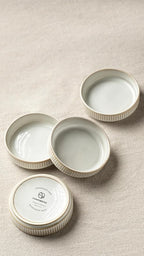 famiware Star Soy Sauce Dish Ceramic Dipping Bowls Set of 6, 4 oz Individual Dip Sauce Cups/Bowls/Dishes/Plates, Small Serving Bowl for Side Dishes, Dessert, Ice Cream, Condiments - Cappuccino White
