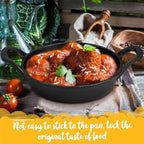 Mini Cast Iron Skillets 6.3 x 6.3 x 1.5 Inch Cast Iron Pan Small Ramekin Set Black Casserole Dish Cookware Oven Safe Mini Skillets for Kitchen Indoor Outdoor Picnic (8 Pack)