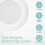 PLASTICPRO 200 Count Disposable 6 Inch White Plastic Dessert Plates
