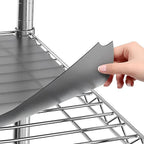 Shelf Liners for Wire Shelf System: Set of 5 in Graphite: 18 x 42 inch: Plastic Wire Shelving Shelf Mats