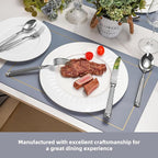 40-Piece Heavy Duty Silverware Set for 8, 18/10 Stainless Steel Forged Flatware Set, Extra Thick Heavy Weight, Ideal for Gift
