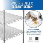 Sterling Shelf Liners for Wire Shelf System: Set of 5 in Graphite: 13.4 x 23.2 inch: Plastic Wire Shelving Mats