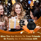 4 Pack Baseball Ice Cube Mold 2.5 Inch Large Silicone 3D Baseball Ice Cube Molds Fun Shapes Novelty Baseball Cube Molds Christmas Gifts for Cocktails, Bourbon, Brandy, Whiskey (4, Baseball)