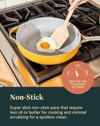 Caraway Deluxe Non-stick Ceramic Cookware Set (16 Piece) Pots, Frying Pans, Lids and Kitchen Storage - PFAS & PFOA Free - Oven Safe Pan Set & Compatible with All Stovetops - Sage