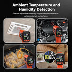 -58°F to 2732°F Infrared Thermometer IR Laser Gun 50:1, Digital Temperature Gun/K-Type Probe -4°F~932°F, Humidity Sensor, High-Temp Pyrometer for Kiln, Forge, Furnace, Industrial Use
