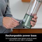 Ninja BC151EM Blast Portable Blender, Cordless, 18oz. Vessel, Personal Blender-for Shakes & Smoothies, BPA Free, Leakproof-Lid & Sip Spout, USB-C Rechargeable, Dishwasher Safe Parts, Forest Green