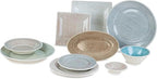 Carlisle FoodService Products Grove Resuable Plastic Oval Plate with Wide Rim for Home and Restaurant, Melamine, 12 x 8 Inches, Smoke, (Pack of 12)