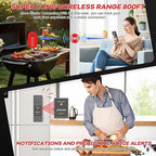 800FT Wireless Meat Thermometer Digital with 2 Upgraded Ultra-Thin Probe, Large Touchscreen, Kitchen Food Thermometer for Cooking Oven, Smoker, Rotisserie, BBQ(No App to Download)
