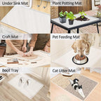 Silicone Coffee Maker Mat with Lip, 19.7'' x 15'' Heavy Duty Coffee Maker Mat for Countertops, Coffee Tray Fit Under Coffee Machine Appliance Automatic Machines Espresso Accessory, Translucent