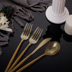 Supernal 180pcs Gold Plastic Silverware Durable Plastic Silverware Gold Glitter Color Party Cutlery Disposable Flatware Heavy Duty Include 60 Forks,60 Knvies,60 Spoons for Wedding,Birthday