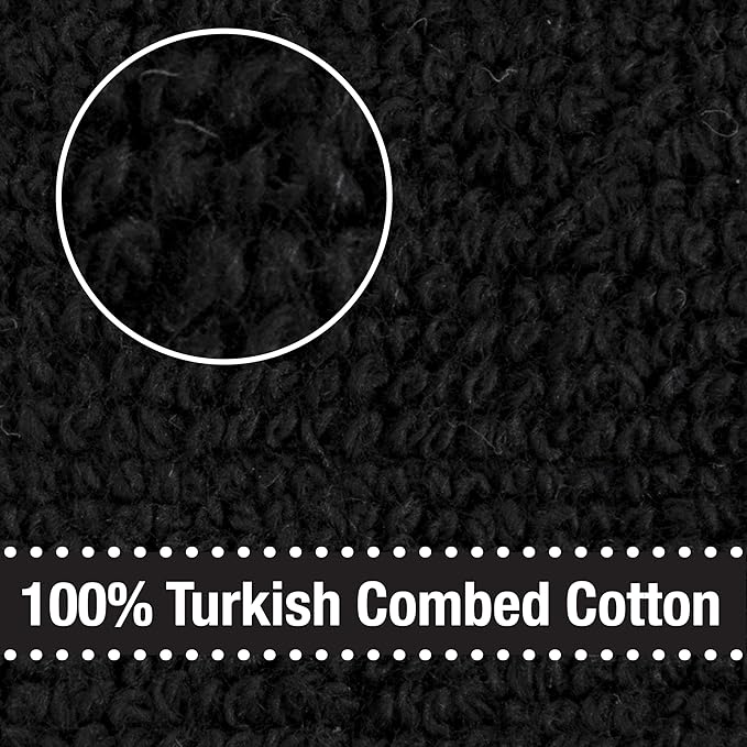 All-Clad Solid Kitchen Towel: Highly Absorbent, Super Soft Long Lasting - 100% Cotton, 17"x30" Tea Towel for Cleaning & Drying Dishes, Pans, Glassware, or Countertops, (1-Pack), Black