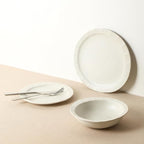 Stone Lain Oasis 4-Piece Salad Plate Set Stoneware, White