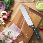 6.7 Inch Nakiri Knife, 1.4116 German High Carbon Steel Chef Knife, Kitchen Knife with Ergonomic ABS Handle,Various Vibrant Colors Meat Cleaver, Small Butcher Knife with Gift Box