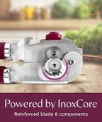 Premium Multifunctional Magnetic Manual Can Opener and Bottle Opener, Heavy Duty Stainless Steel Sharp Cutting Blade and Oversized Easy Turn Knob, Soft-Touch Handle, Kitchen Use, Mauve