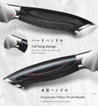 SHAN ZU Kitchen Paring Knife 4.5“ - Japanese Powder Steel 63 HRC Fruit Knife for Peeling & Coring Razor Sharp 12° Edge Vegetable Chopper with Pakkawood Handle