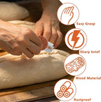 UFO Bread Lame Cutter for Homemade Sourdough,Bread Scorer Tool for Sourdough with 5 Blades and Storage Cover,Slashing Tool Bread Cutting Knife for Artisan Bread and Makers (Circle-red)