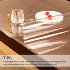 Clear Table Cover Protector Rectangle 16x16 Inch, 1.5mm Transparent Plastic Table Protector Waterproof, Anti-Scratch Clear Desk Mat for Office Desktop Dresser Dining Table, FDA Compliant