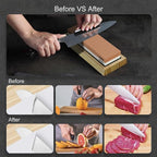 Knife Sharpening Stone - Dual Grit Whetstone 400/1000 3000/8000, Knife Sharpening Stone Set, Tpstone Knife Sharpener Tool,Easy to Use