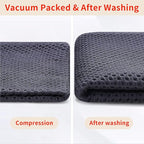 Homaxy 100% Cotton Waffle Weave Kitchen Dish Cloths, Ultra Soft Absorbent Quick Drying Dish Towels, 12 x 12 Inches, 6-Pack, Dark Grey