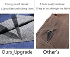 Chef's Knife Bag With 5 Slots, Wax Canvas Knife roll with Professional Anti Cutting Fabric Inside (Blue)