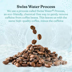 Four Sigmatic Calm Organic Decaf Ground Coffee | Swiss Water Decaf Coffee with Chaga & Reishi Mushroom Extracts | 12oz Bag