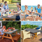 homing Rectangle Table Cloth Cover, Waterproof Polyester Elastic Fitted Tablecloth, Fits for 4 Foot Folding Tables, Washable Table Protector for Picnic, Camping, Outdoor (Grey, 30" x 48")