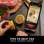 MEATER Plus: Smart Bluetooth Wireless Meat Thermometer Digital (Walnut) | BBQ, Grill, Oven, Smoker, Air Fryer, Kitchen | Perfect for Steak, Chicken, Turkey, and More | Delicious Recipes in App