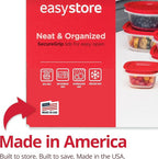 Rubbermaid EasyStore Rectangle and Square Containers, 22-Piece Set, Food Storage Containers, Food Storage Containers with Lids