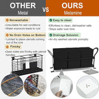 Large Utensil Caddy, Drainage Utensil Holder for Kitchen Counter, 3pcs Bins Set Cooking Utensil Organizer for Spoons, Spatulas, Black