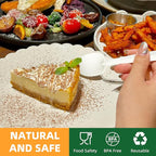100% Compostable Disposable Spoons, 6.7" 150pcs Heavy Duty Utensils Eco-Friendly Cornstarch Cutlery Durable and BPI-Certified Party Supplies No Plastic, Ivory White
