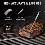 ThermoPro 650 ft Wireless Meat Thermometer Digital for Grilling and Smoking, 2 Probes Bluetooth Meat Thermometer for Cooking Turkey Fish Beef, Rechargeable Smoker Accessories for BBQ Oven